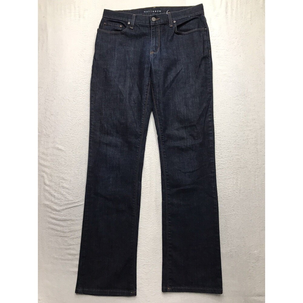 MOTT & BOW Straight Jeans Men 32x34 Dark Wash Stretch Denim
